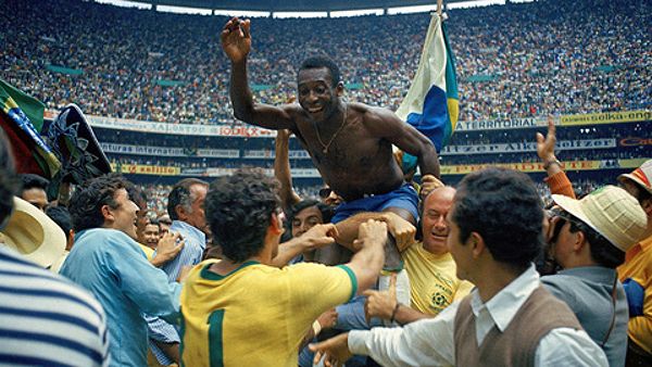 Pele trong trận đấu tại World Cup 1970