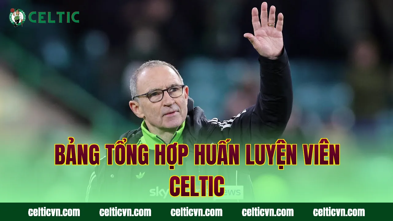 Bảng tổng hợp huấn luyện viên Celtic